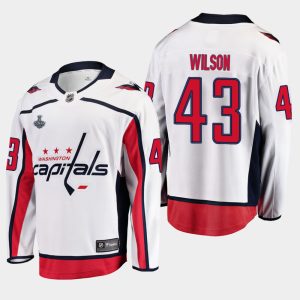 Herren Washington Capitals Eishockey Trikot Tom Wilson #43 2018 Stanley Cup Final Bound Breakaway Player Weiß Fanatics Branded